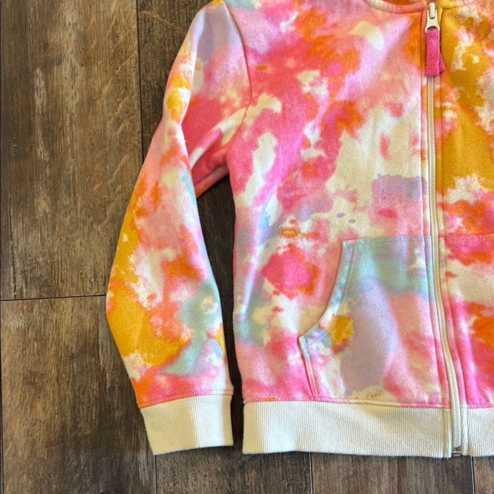 Cat & Jack Pink and Orange Tie-Dye Hoodie - Picture 5 of 8